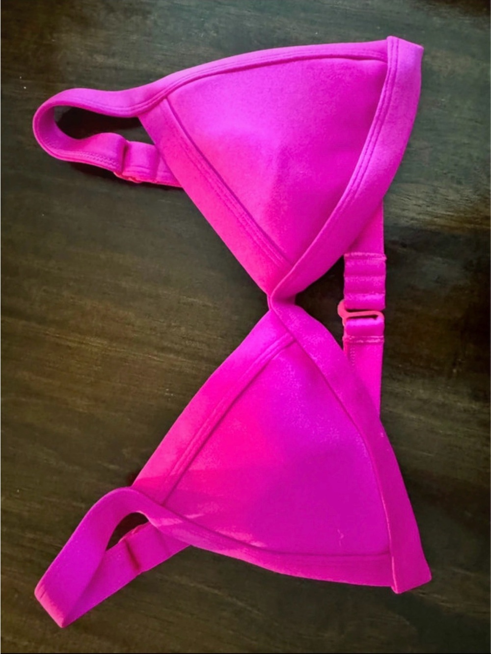Women's Triangle Bikini Top - Hot Pink